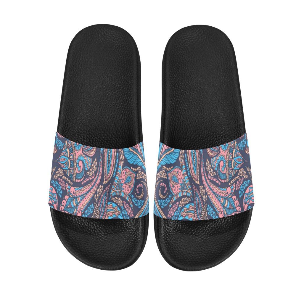 Mens Slide Sandals - Paisley Print