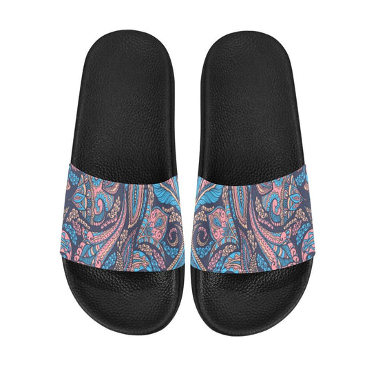 Mens Slide Sandals - Paisley Print