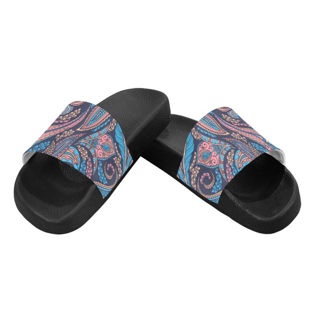 Mens Slide Sandals - Paisley Print