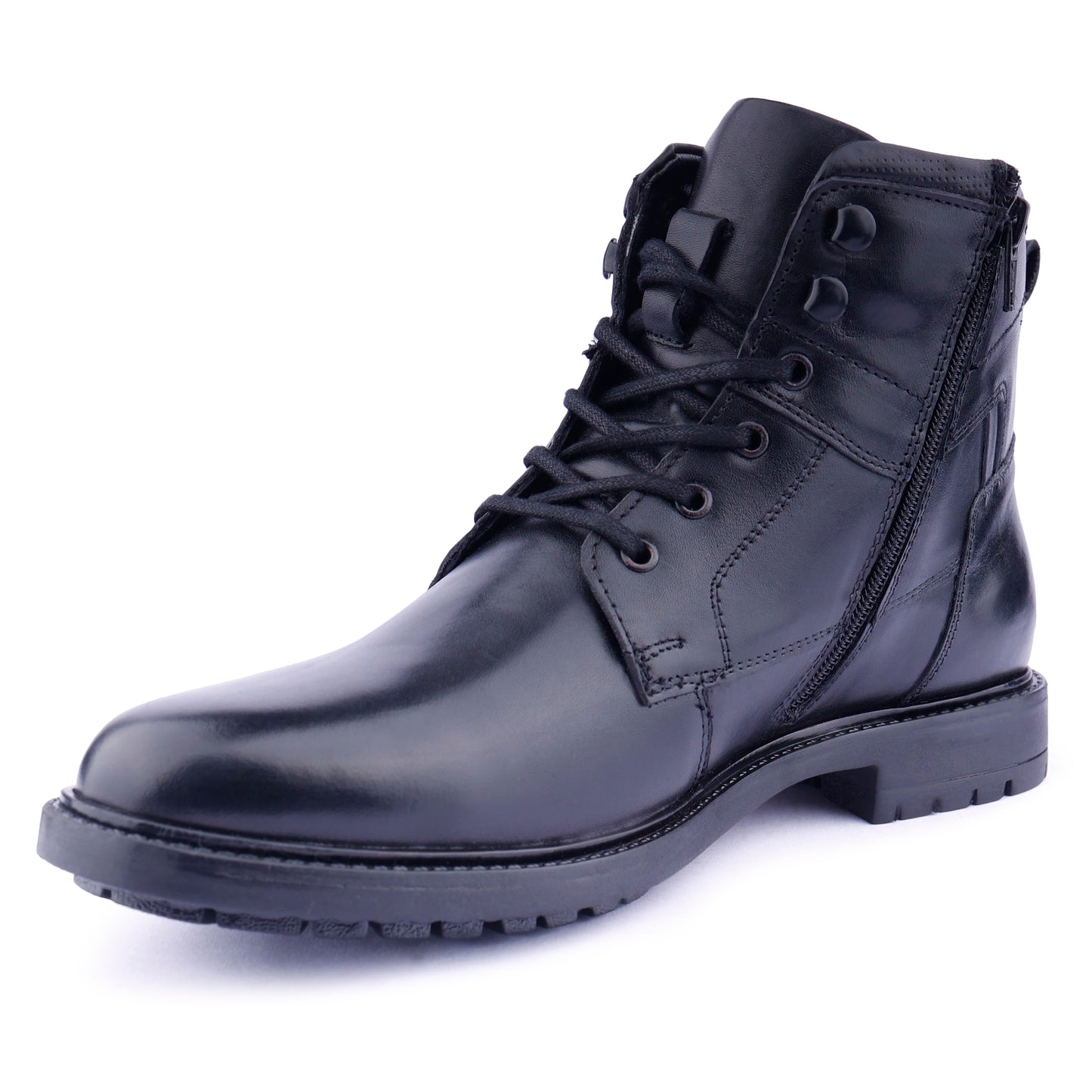 Handcrafted Italian Leather High Ankle Boots For Men (Size-UK-9)