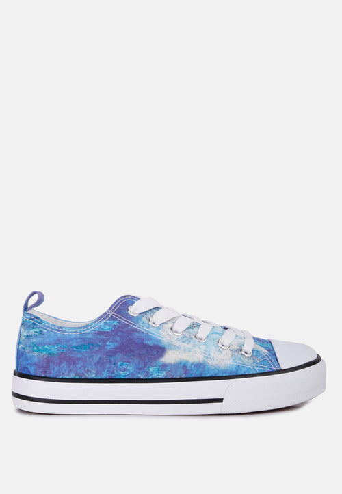 Blue Tie Dye Canvas Sneakers