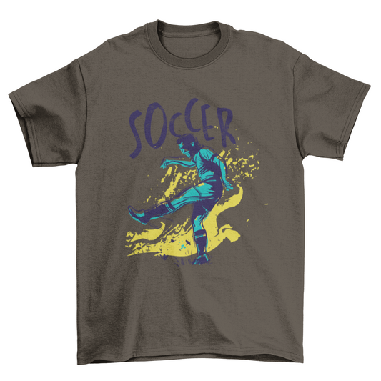 Soccer Grunge Color T-shirt Design