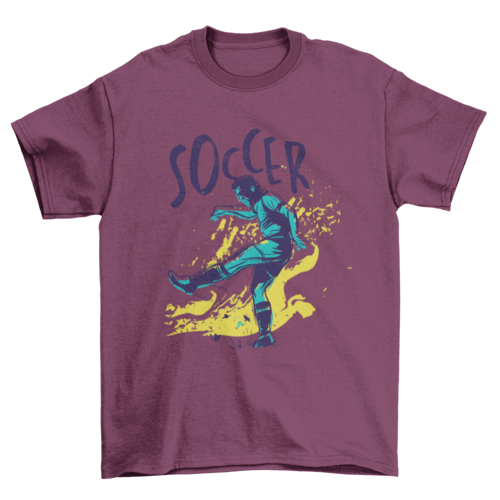 Soccer Grunge Color T-shirt Design