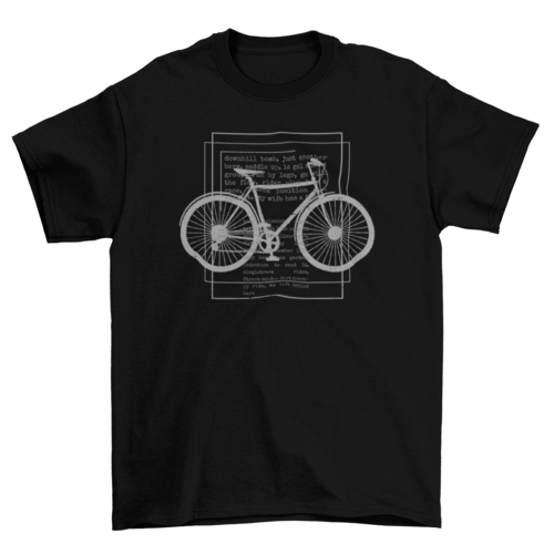 Biker text bicycle silhouette t-shirt design
