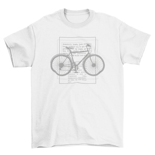 Biker text bicycle silhouette t-shirt design