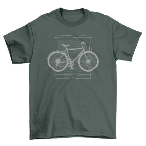Biker text bicycle silhouette t-shirt design