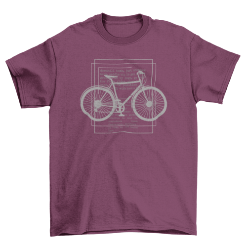 Biker text bicycle silhouette t-shirt design