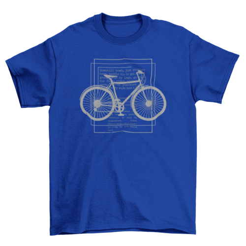 Biker text bicycle silhouette t-shirt design