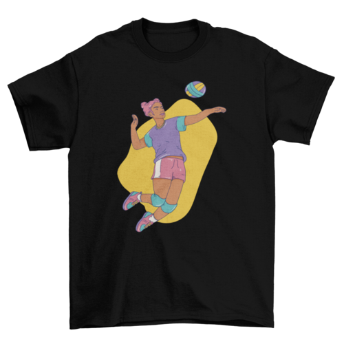 Girl playing volleyball t-shirt