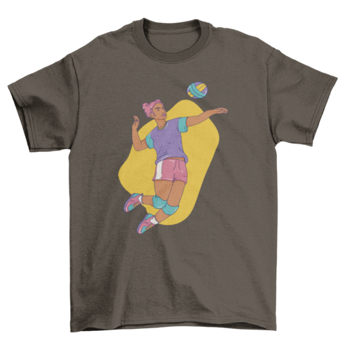 Girl playing volleyball t-shirt