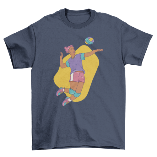 Girl playing volleyball t-shirt