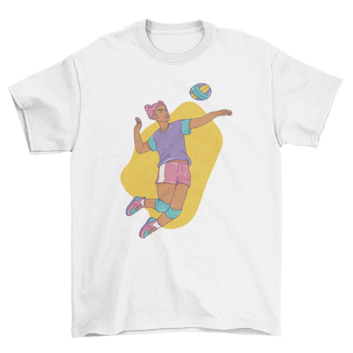Girl playing volleyball t-shirt
