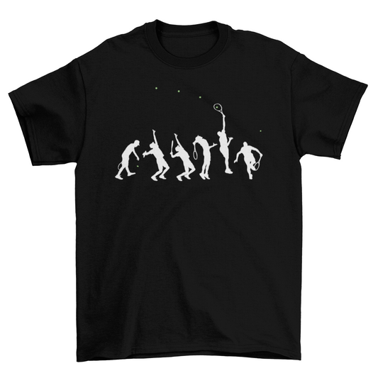 Tennis sport player evolution t-shirt