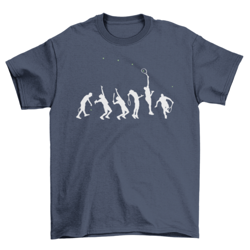 Tennis sport player evolution t-shirt