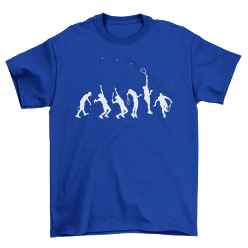 Tennis sport player evolution t-shirt