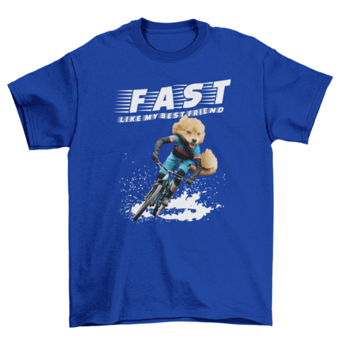 Cycling dog t-shirt psd