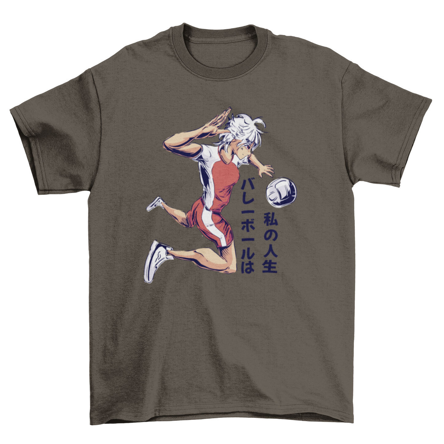 Anime girl playing volleyball t-shirt