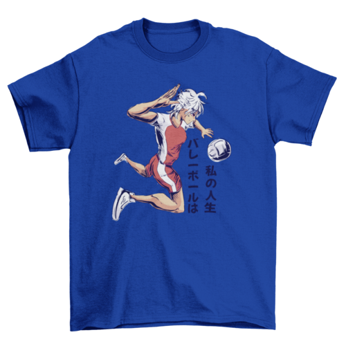 Anime girl playing volleyball t-shirt
