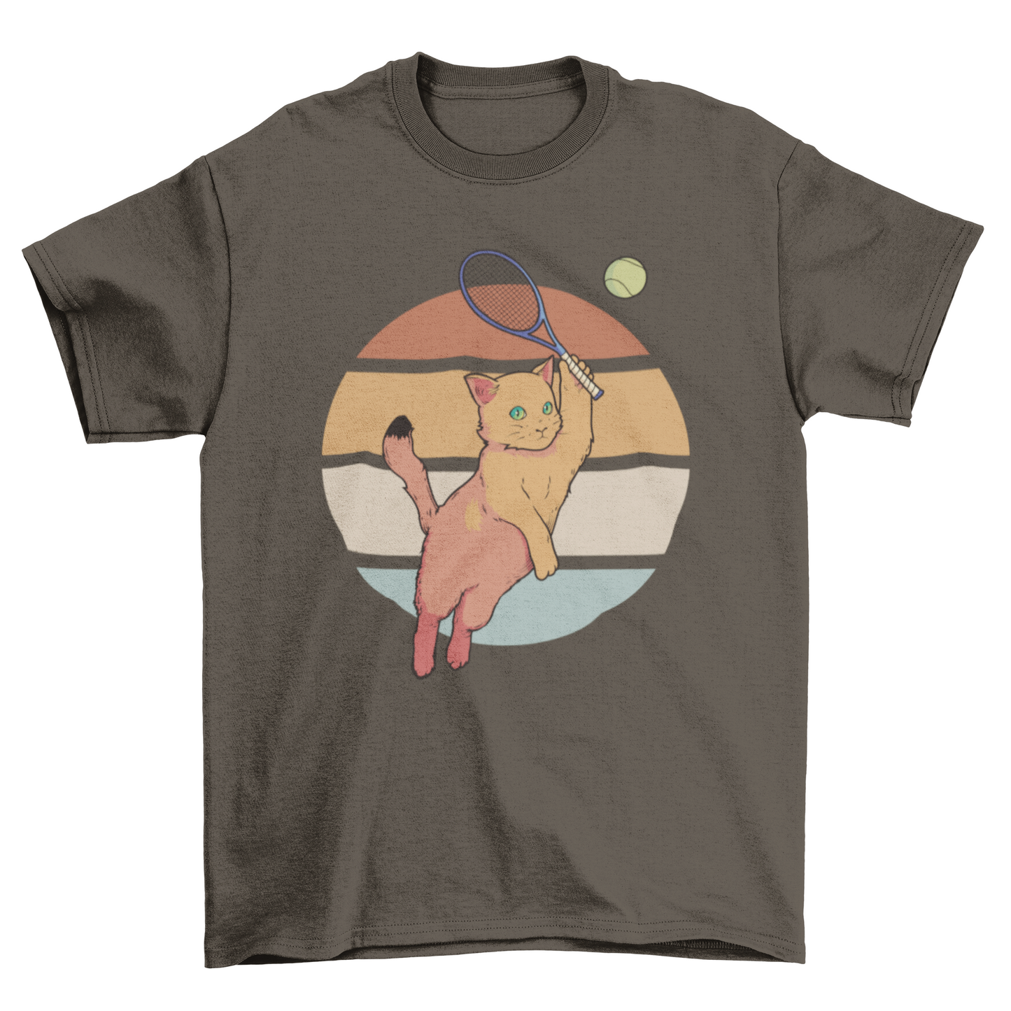 Cat playing tennis t-shirt