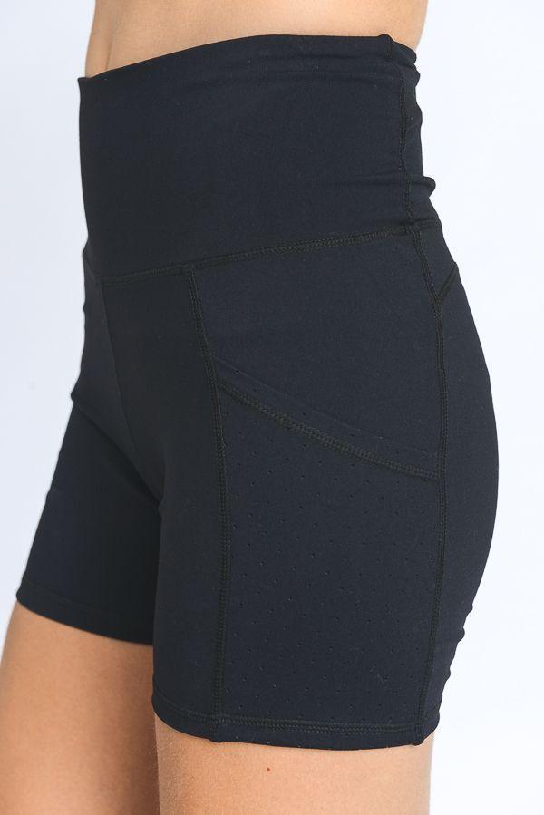 High Waist Active Shorts Feature Flattering Accents