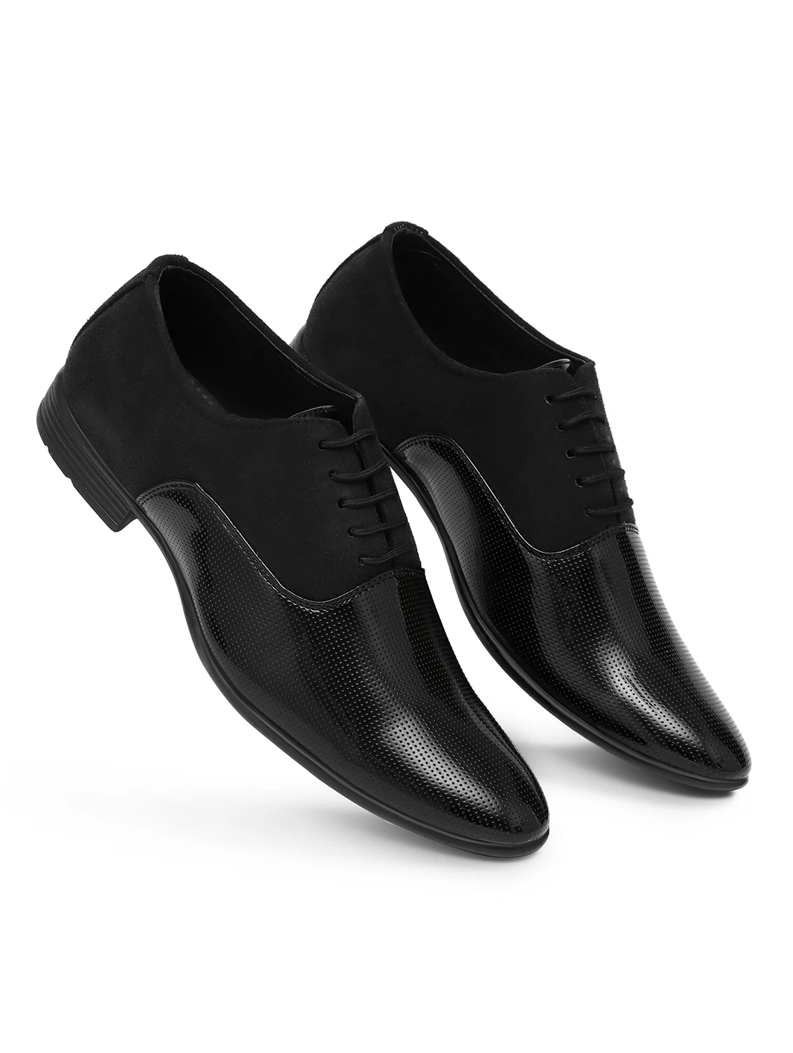 Men Brown Lace-Up Derby (Size-UK-7) (Color-BLACK)