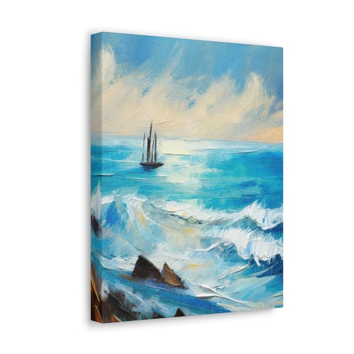 Wall Art Decor - Canvas Print Artwork - Blue Ocean
