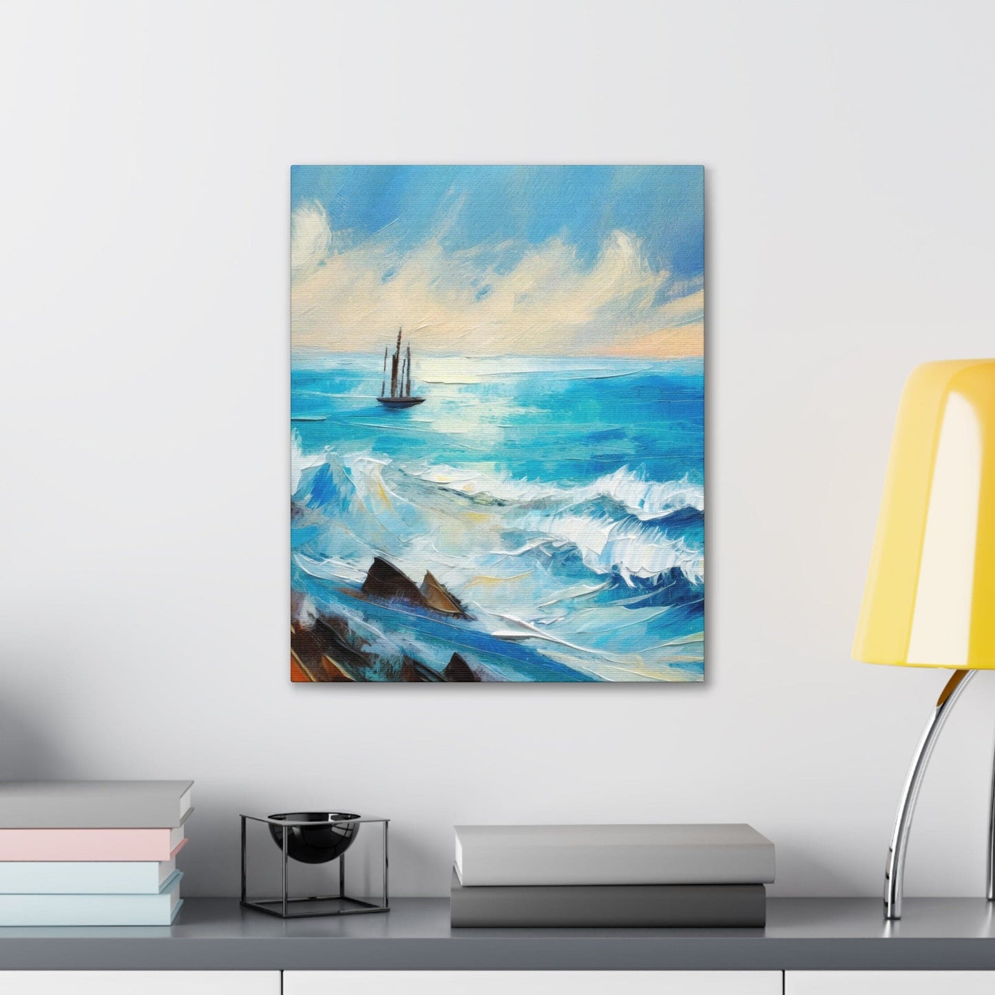 Wall Art Decor - Canvas Print Artwork - Blue Ocean